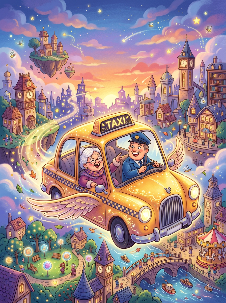 one of a taxi driver who, in his final shift, chooses to knock on the door of an elderly woman, helping her move out of her quiet apartment and giving her a final tour of her city, turning a lonely ride into a cherished memory. See story on Quora. 