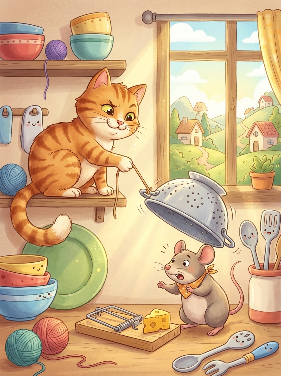 The Clever Cat and the Lazy Mouse